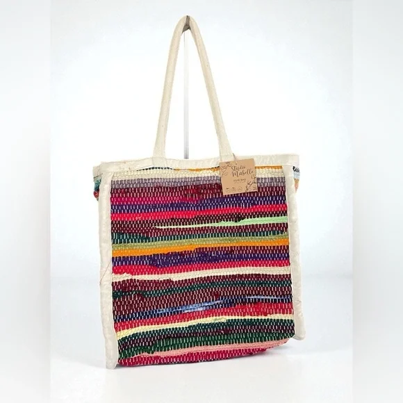 Studio Mabelle NWT Natural Cotton Tote Bag Eco Friendly Market Beach Bag 17x17 - Picture 7 of 7